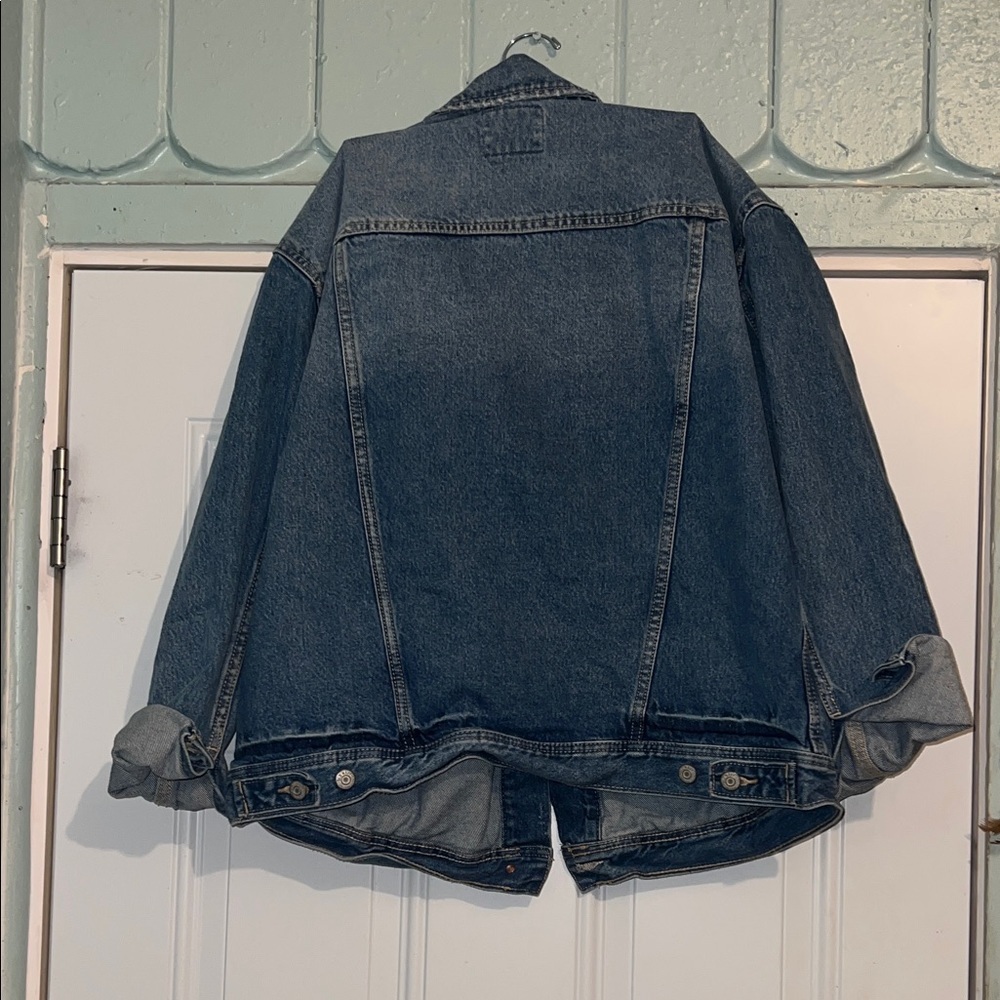 Old Navy Blue Denim Jean Jacket - Women's Casual Button Front - Picture 7 of 9